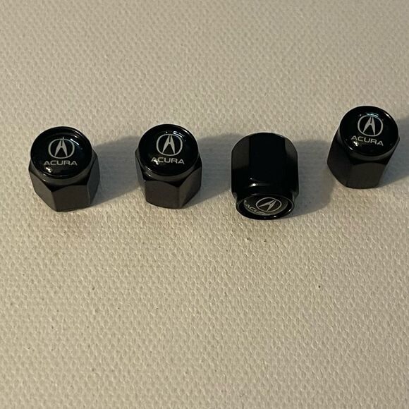 Acura Valve Stem Caps in Black Set of 4 NWT - Picture 2 of 4